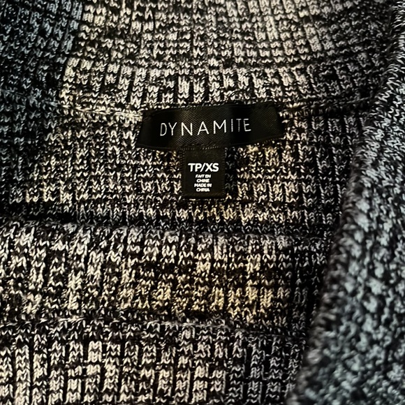 Body con grey sweater. 3/4 length sleeves. Like new. - Picture 2 of 3